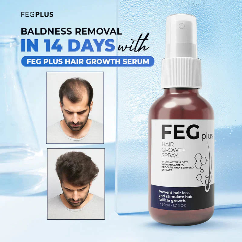 FEGPlus⢠Official 100% Natural Hair Growth Spray - (Buy 1 Get 2 Freeš„)
