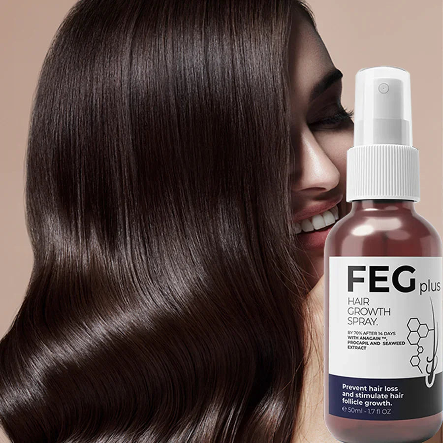 FEGPlus⢠Official 100% Natural Hair Growth Spray - (Buy 1 Get 2 Freeš„)