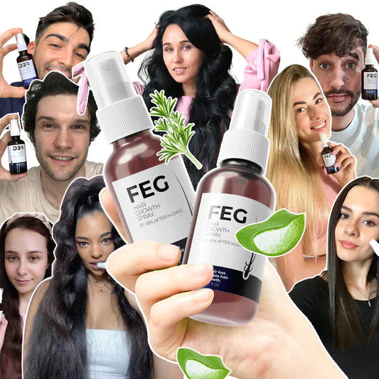 FEGPlus™ Official 100% Natural Hair Growth Spray - (Buy 1 Get 2 Free🔥)